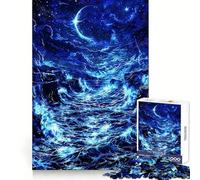 Puzzle per ragazzi "Terreno Blu Celeste" da 1000 pezzi,stimolante per la logica,facile da completare,con incastro perfetto,regalo stagionale (38x26cm)