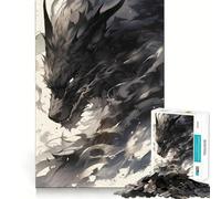 Puzzle per ragazzi "The Shadow Wolf" da 1000 pezzi, attività per migliorare la memoria, da assemblare a casa, regalo perfetto 50x75cm