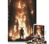 Puzzle per ragazzi Wendigo Forest Fire Guardian, 1000 pezzi, per migliorare la memoria, hobby rilassante, incastro perfetto, regalo di Natale accogliente (38x52cm)