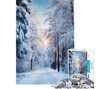 Puzzle per ragazzi1000 strade nella foresta innevata Impegnativo da completare ma divertente e spiritoso Gioco pratico per ragazzi dai 14 anni in su 38x26cm