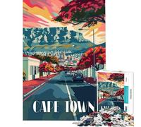 Puzzle per ragazzi1000 vivaci strade di Città del Capo Impegnativo da completare ma divertente e spiritoso Gioco pratico per ragazzi dai 14 anni in su Dimensioni del puzzle50x75cm
