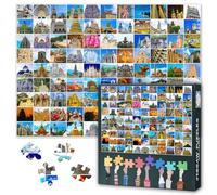 Puzzle per religioni del mondo, 1000 pezzi, per adulti, monumenti sacrali e collage spirituale, puzzle di alta qualità, 70 x 50 cm