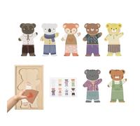 Puzzle per travestimenti, design animale, bambola di travestimento | Puzzle in legno educativo con gioco di attribuzione abiti per bambini per classe prescolare gioco di ruolo e per viaggi di