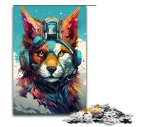 Puzzle perda 1000 pezzi Robot Fox di Un sacco di nuvole colorate spesse Il modello di assemblaggio aiuta il cervello a esercitare i giocattoli avvincenti per coltivare la pazienza 75x50 cm