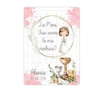 Puzzle Personalizzato 45 Pezzi 10x15 cm - Madrina e Padrino - Battesimo, Cresima o Testimone di Nozze - Con Nome - Regalo Originale e Unico (Ragazza Cresima Madrina)