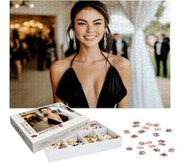 Puzzle Personalizzato con Foto - Crea il Tuo Quadro da 1000-5000 Pezzi, Puzzle Personalizzate HD, Regalo Personalizzato per Natale, Anniversario Fidanzamento e Compleanno, Idea Regalo Originale h-2084