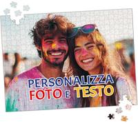 Puzzle Personalizzato con Foto e Testo 500 Pezzi - Colori vivaci, Stampa di Qualità - Include Scatola Protettiva e Immagine Guida per Assemblaggio - Idea Regalo per Coppie e Famiglie (500 pz)