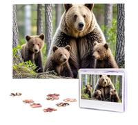 Puzzle personalizzato con mamma orsa, 1000 pezzi, per adulti, impegnativo, con custodia, per uomini e donne, decorazione per la casa (25,9 x 38,1 cm)