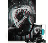 Puzzle "Peso del Dolore" da 1000 pezzi,gioco per lo sviluppo delle capacità cognitive,superficie liscia e priva di sbavature,attività rilassante di gruppo al chiuso (38x26cm)