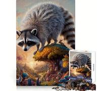 Puzzle Phantasmic Raccoon da 1000 pezzi per ragazzi, gioco di logica e divertimento, bordi lisci, regalo elegante (38x26cm)