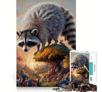 Puzzle Phantasmic Raccoon da 1000 pezzi per ragazzi, gioco di logica e divertimento, bordi lisci, regalo elegante (38x26cm)