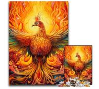 Puzzle Phoenix da 1000 pezzi per adulti, puzzle in legno, regalo perfetto per l'arredamento della casa e per il divertimento delle feste, 50x75CM/19,68x29,52 pollici