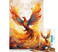 Puzzle Phoenix Fire da 1000 pezzi per ragazzi, gioco stimolante per la mente, hobby tranquillo, taglio preciso, regalo stagionale (38x26cm)