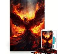 Puzzle Phoenix Flying Fire da 1000 pezzi per adolescenti, migliora la memoria, favorisce il rilassamento mentale, ha bordi affilati ed è un regalo creativo (38x26cm)