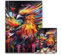 Puzzle Phoenix per adulti, puzzle in legno da 1000 pezzi, rompicapo impegnativo per adolescenti, divertente serata di giochi in famiglia, 50x75CM/19,68x29,52 pollici