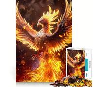 Puzzle Phoenix Rising da 1000 pezzi per ragazzi, gioco di logica stimolante, evasione rilassante, bordi trasparenti, regalo di compleanno (38x26cm)