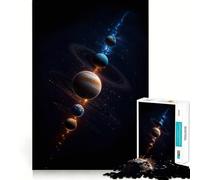 Puzzle "Pianeti nello spazio" da 1000 pezzi per ragazzi, gioco di logica e rilassamento, con bordi sottili, oggetto da collezione (38x52cm)