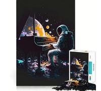 Puzzle "Piano nello spazio" da 1000 pezzi per adulti, gioco di logica e logica per il tempo libero, bordi lisci, regalo stagionale (38x26cm)