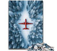 Puzzle "Piano rosso nella foresta" da 1000 pezzi per adulti, difficile da completare ma divertente e umoristico, con poster abbinato e foglio di quiz (38x52cm)