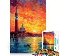 Puzzle Piazza San Marco da 1000 pezzi per ragazzi, gioco di logica e divertimento, bordi lisci, regalo elegante (38x52cm)