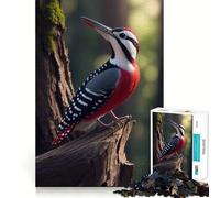 Puzzle "Picchio nella foresta" per ragazzi,1000 pezzi per un gioco divertente e stimolante,con connessioni pulite e senza interruzioni,un modo coinvolgente per passare il tempo libero (38x52cm)