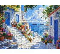 Puzzle piccola città mare - Puzzle 1500 Pezzi per Adulti - Puzzles Giochi Rilassamento - Bene Confezionamento in Scatola - Stampa Alta Definizione Colori Brillanti - Puzzles Legno Impegnativi s7h-45