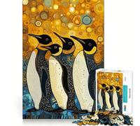 Puzzle "Pinguini fianco a fianco" per ragazzi, 1000 pezzi, gioco stimolante e rilassante, taglio preciso, lista dei desideri di Babbo Natale (38x52cm)