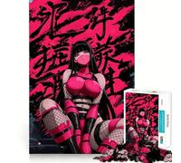 Puzzle Pink Ninja da 1000 pezzi per adulti, rompicapo rilassante, con immagini da assemblare, ideale come regalo di Babbo Natale (50x75cm)