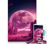 Puzzle Pink Planet da 1000 pezzi per adolescenti, gioco di logica e rilassamento, con bordi sottili, oggetto da collezione (50x75cm)