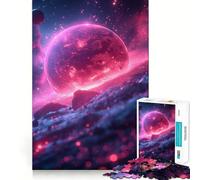 Puzzle Pink Planet Dawn da 1000 pezzi per ragazzi, gioco di logica, gioco di gruppo, taglio di precisione, regalo pensato (38x26cm)