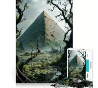 Puzzle "Piramide nella giungla" per adulti, 1000 pezzi, gioco per allenare la mente, rilassante e divertente, idea regalo per le vacanze (38x52cm)