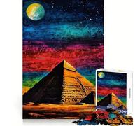 Puzzle "Piramide sotto il cielo notturno" per adulti, 1000 pezzi, gioco di logica, relax, bordi netti, opera d'arte (50x75cm)