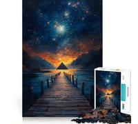 Puzzle Piramide Sotto le Stelle da 1000 Pezzi per Adolescenti Gioco di Ragionamento e Abilità Tempo Sereno Taglio Preciso Regalo Straordinario (38x52cm)