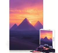 Puzzle Piramidi al Tramonto, 1000 Pezzi, per Adolescenti, Stimola la Memoria, Rilassante, Taglio Liscio, Elegante Regalo (38x52cm)