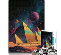 Puzzle Piramidi egizie Puzzle da 1000 pezzi per adolescenti, impegnativo e difficile con pezzi completamente interconnessi di forma casuale 50x75cm