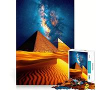 Puzzle Piramidi Notte Cosmica da 1000 pezzi per adolescenti, gioco di abilità mentale, divertimento rilassante, design da assemblare, (50x75cm)
