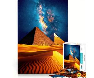 Puzzle Piramidi Notte Cosmica da 1000 pezzi per adolescenti, gioco di abilità mentale, divertimento rilassante, design da assemblare, (50x75cm)
