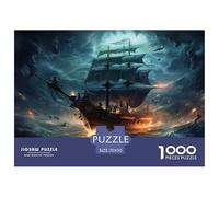 Puzzle Pirate Ship Da 1000 Pezzi Per Adulti,Fantasy Adventure Gioco Diabilità Impossibile Gioco Intellettivo Familiare Regali Di Festa 70x50cm/1000pcs