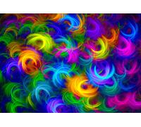 Puzzle piume neon astratte 1000 pezzi
