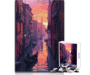 Puzzle Pixel Art da 1000 pezzi per adolescenti, Venezia, Italia Gioco divertente per imparare e stimolare la mente Regalo perfetto per le feste Dimensioni: 38x52cm