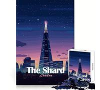 Puzzle Pixel Art da 1000 pezzi "The Shard London" per adolescenti, ideale per un esercizio fisico intelligente, un momento di relax, con bordi precisi e un'ottima idea regalo per Natale (38x52cm)