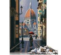 Puzzle Pixel Art di Firenze, decorazione unica per la casa, puzzle rettangolare in carta per adulti, adolescenti, regali per la festa della mamma, 1000 pezzi (26x38 cm)