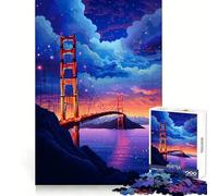 Puzzle Pixel Art di San Francisco da 1000 pezzi,per sviluppare la destrezza mentale,ideale per il relax,con incastri perfetti e un significato speciale (38x52cm)
