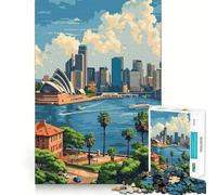 Puzzle Pixel Art di Sydney, Australia, 1000 pezzi per adulti, gioco intelligente per interni, taglio preciso, regalo perfetto 50x75cm