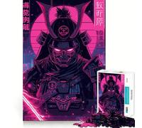 Puzzle pixel art di un guerriero samurai per adolescenti, 1000 pezzi, gioco per allenare la mente, design rilassante, assemblaggio, sorpresa di Natale (38x52cm)