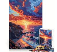 Puzzle Pixel Art Tramonto sulla spiaggia, 1000 pezzi per adolescenti Pensa che il tempo dedicato all'allenamento sia ben speso Bordi definiti Regalo festivo (38x52cm)