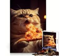 Puzzle Pizza Bliss per adolescenti, 1000 pezzi, immagine rilassante e divertente, decorazione murale con ritagli nitidi (38x26cm)