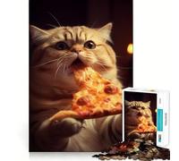 Puzzle Pizza Bliss per adolescenti, 1000 pezzi, immagine rilassante e divertente, decorazione murale con ritagli nitidi (38x26cm)