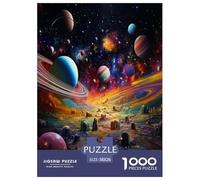 Puzzle Planet EArteh Spazio Artee Jigsaw Family Game Idea Regalo Per Bambini Spazio Divertimento Gioco 1000Pcs Classici Idea Regalo Per Lei O Lui 38x26cm/1000pcs