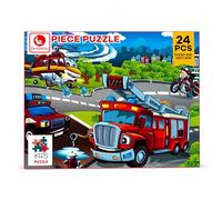 Puzzle Pompieri in Azione | 24 Pezzi | Gioco Bambini +3 Anni